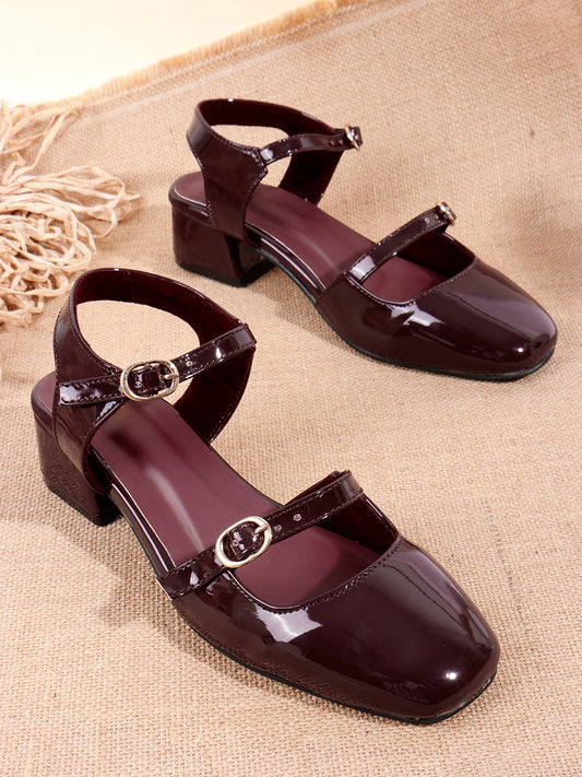 Classic Mary Jane Slingback Block Heels