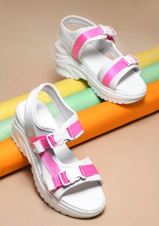 Trendy Sports Style Platform Sandals