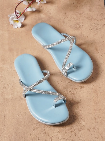 Shimmer Line Slip-On Flats