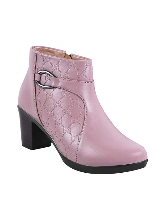 Classic Ankle Boots with Block Heel for Women