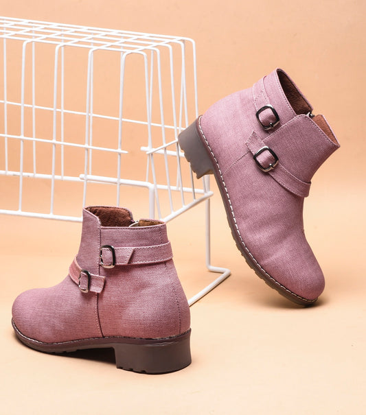 Minimal Chic Block Heel Ankle Boots