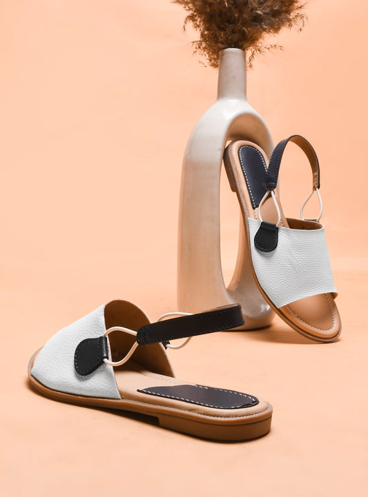 Chic Dual-Tone Comfort Flat Sandals