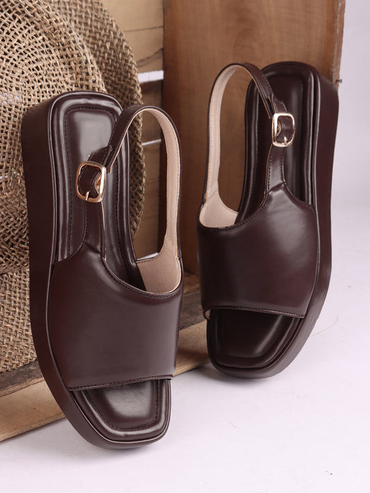 Classic Open-Toe Slingback Wedges