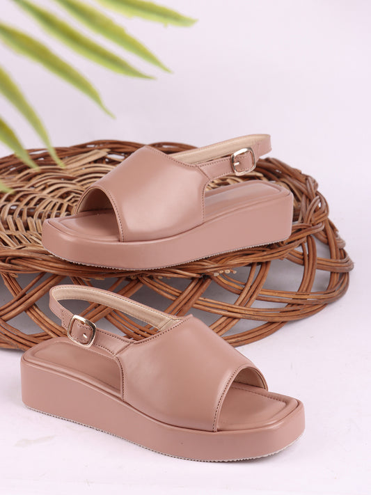 Classic Open-Toe Slingback Wedges