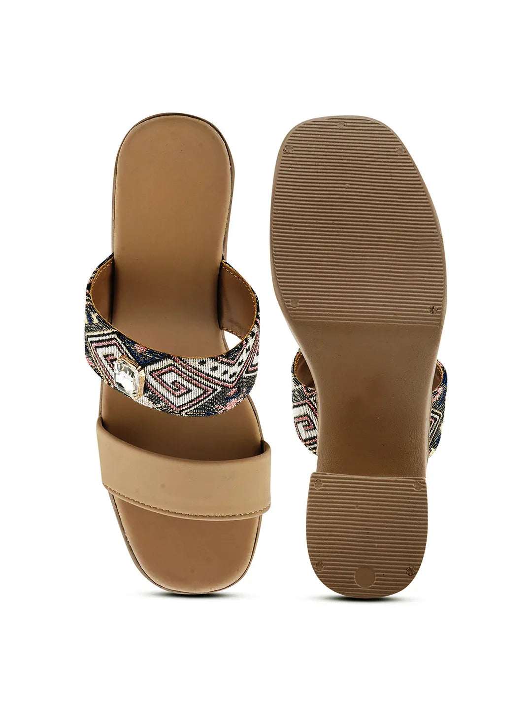 Trendy Slip-On Heeled Sandals