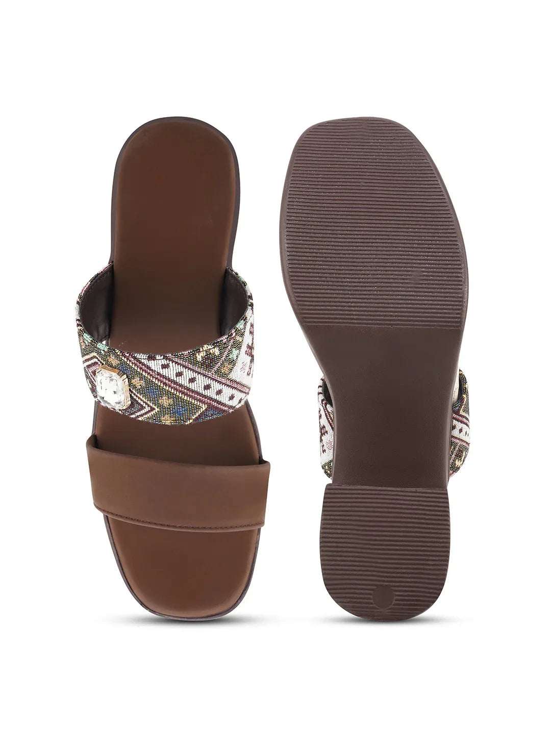 Trendy Slip-On Heeled Sandals