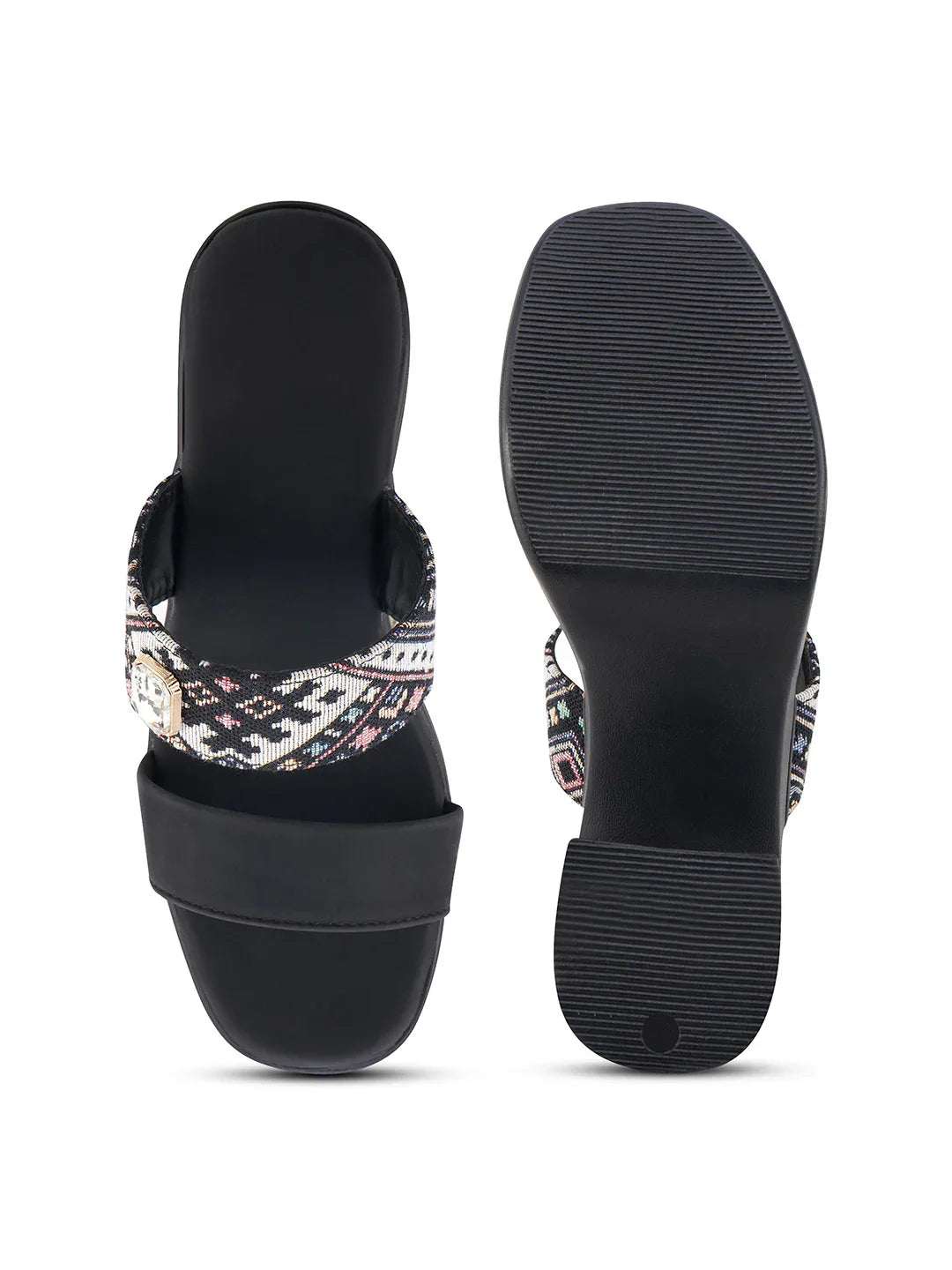 Trendy Slip-On Heeled Sandals