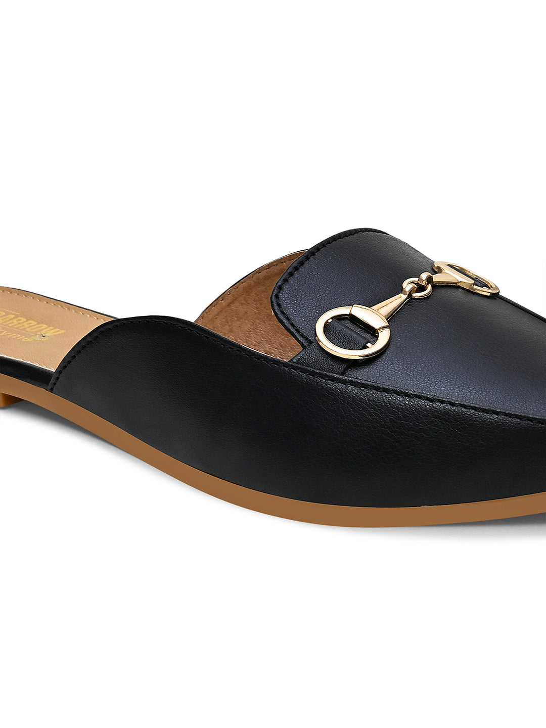 Classic Pointed Toe Mule with Metal Horsebit Detail
