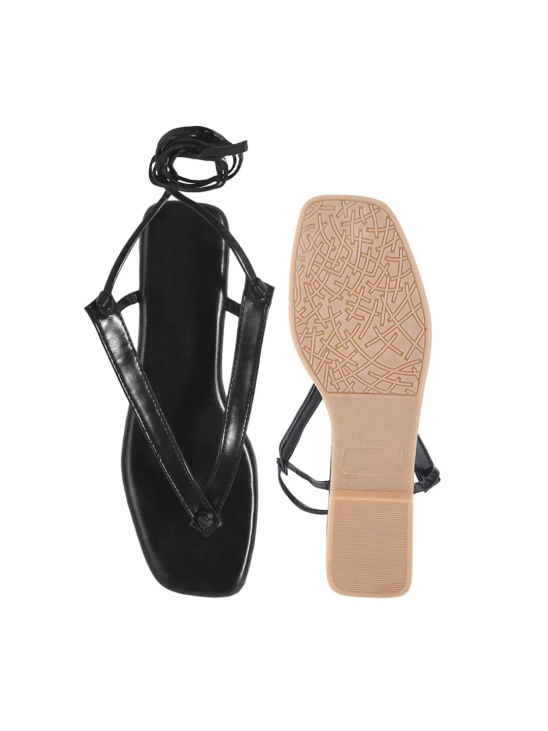 Minimal Tie-Up Strap Flats