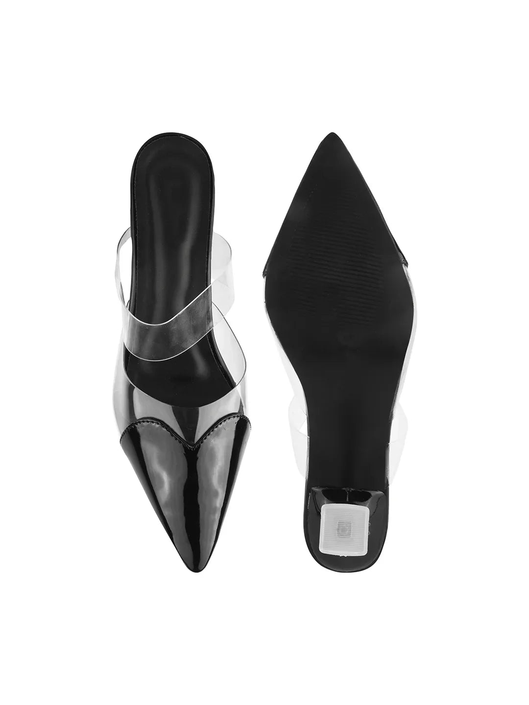 Transparent Strap Statement Heels