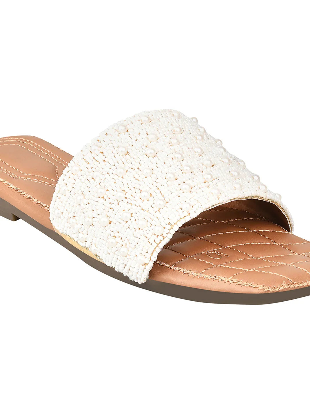 Elegant Beaded Slip-On Flats