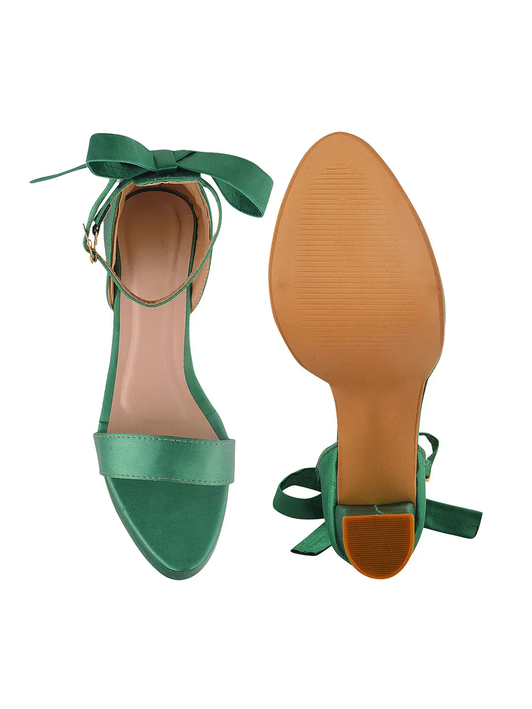 Velvet Edge Ankle-Strap Heels
