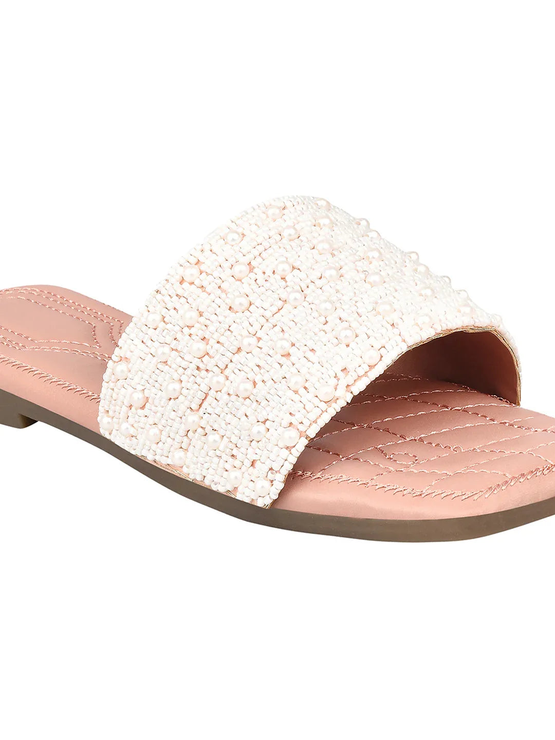 Elegant Beaded Slip-On Flats
