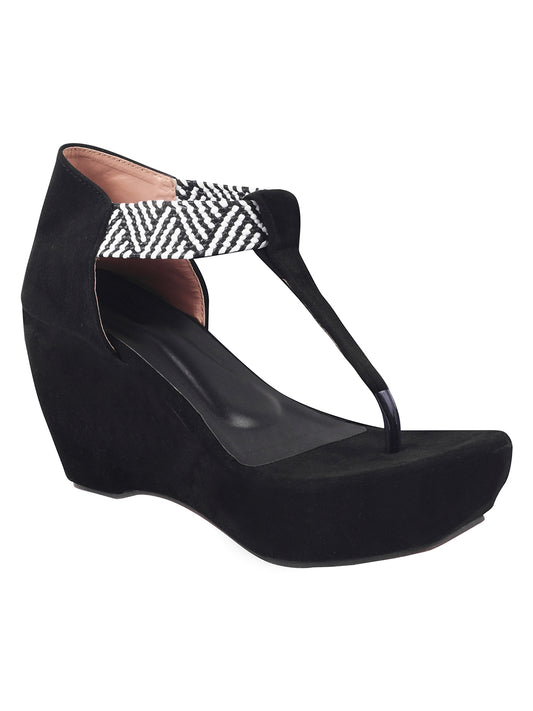 T-Strap Comfort Wedge Sandals