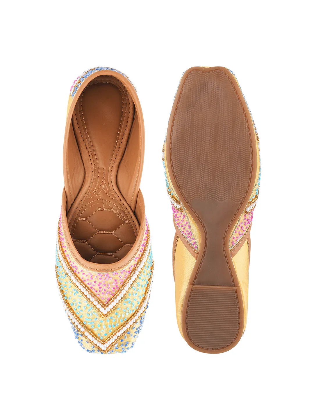 Festive Pastel Work Comfortable Juttis