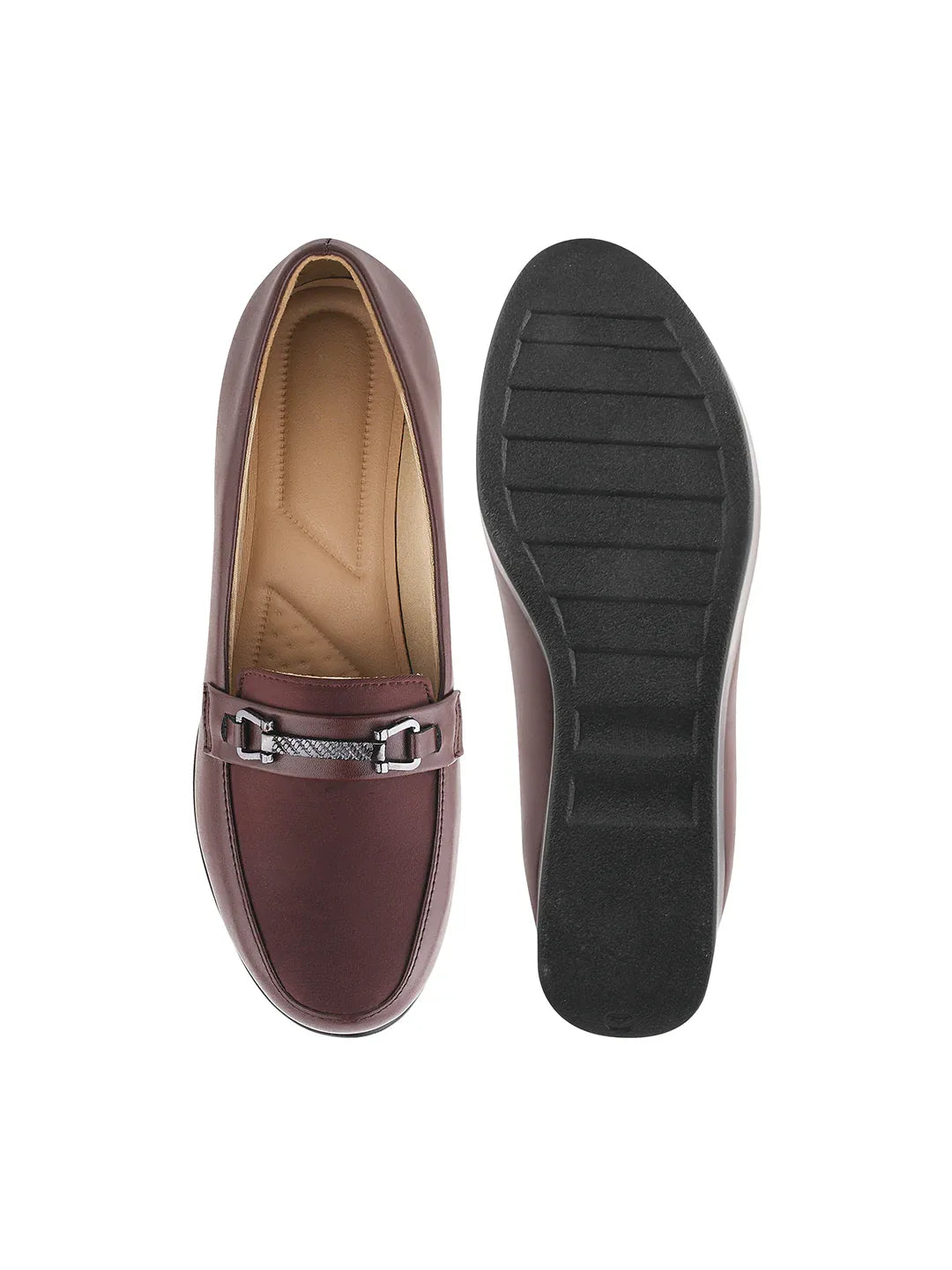 Smart Casual Low Platform Wedge Loafers