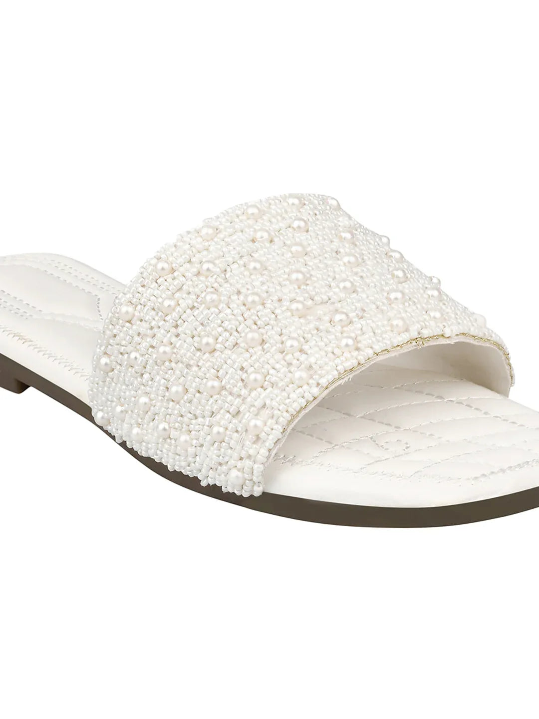 Elegant Beaded Slip-On Flats