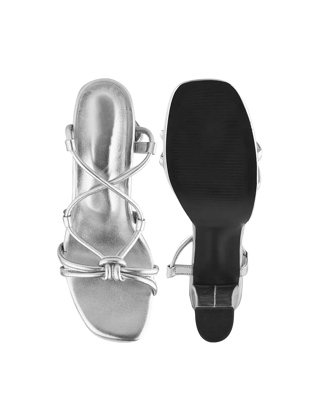 Lace-Up Platform Block Heel Sandals