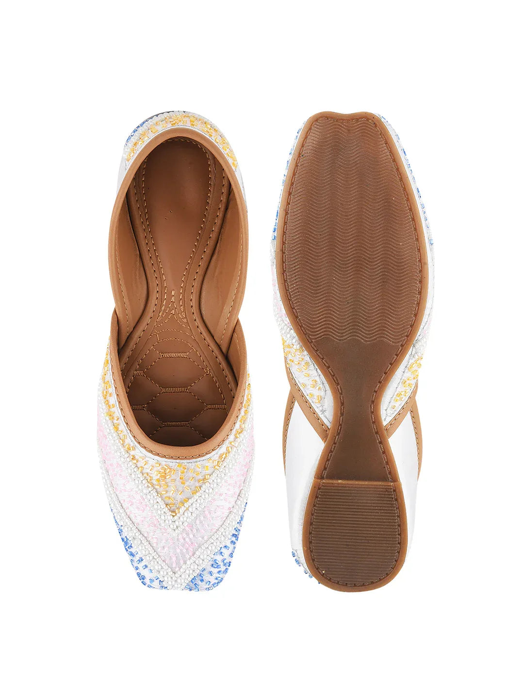Festive Pastel Work Comfortable Juttis