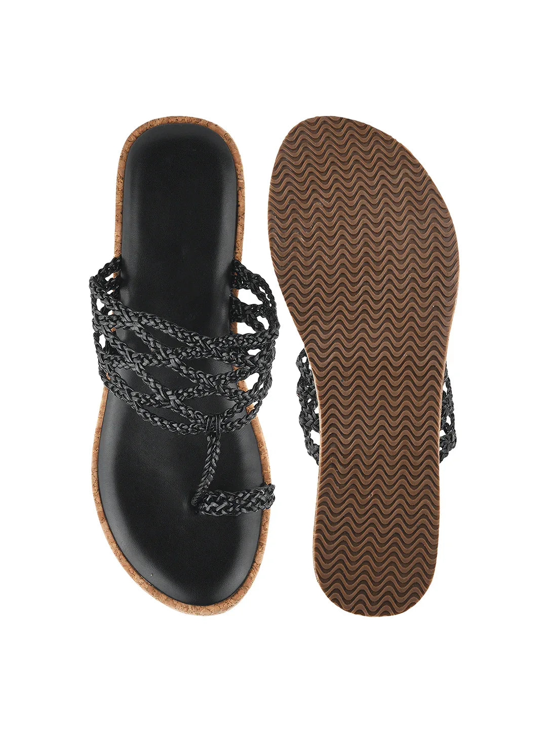 Braided Comfort Cork Wedges