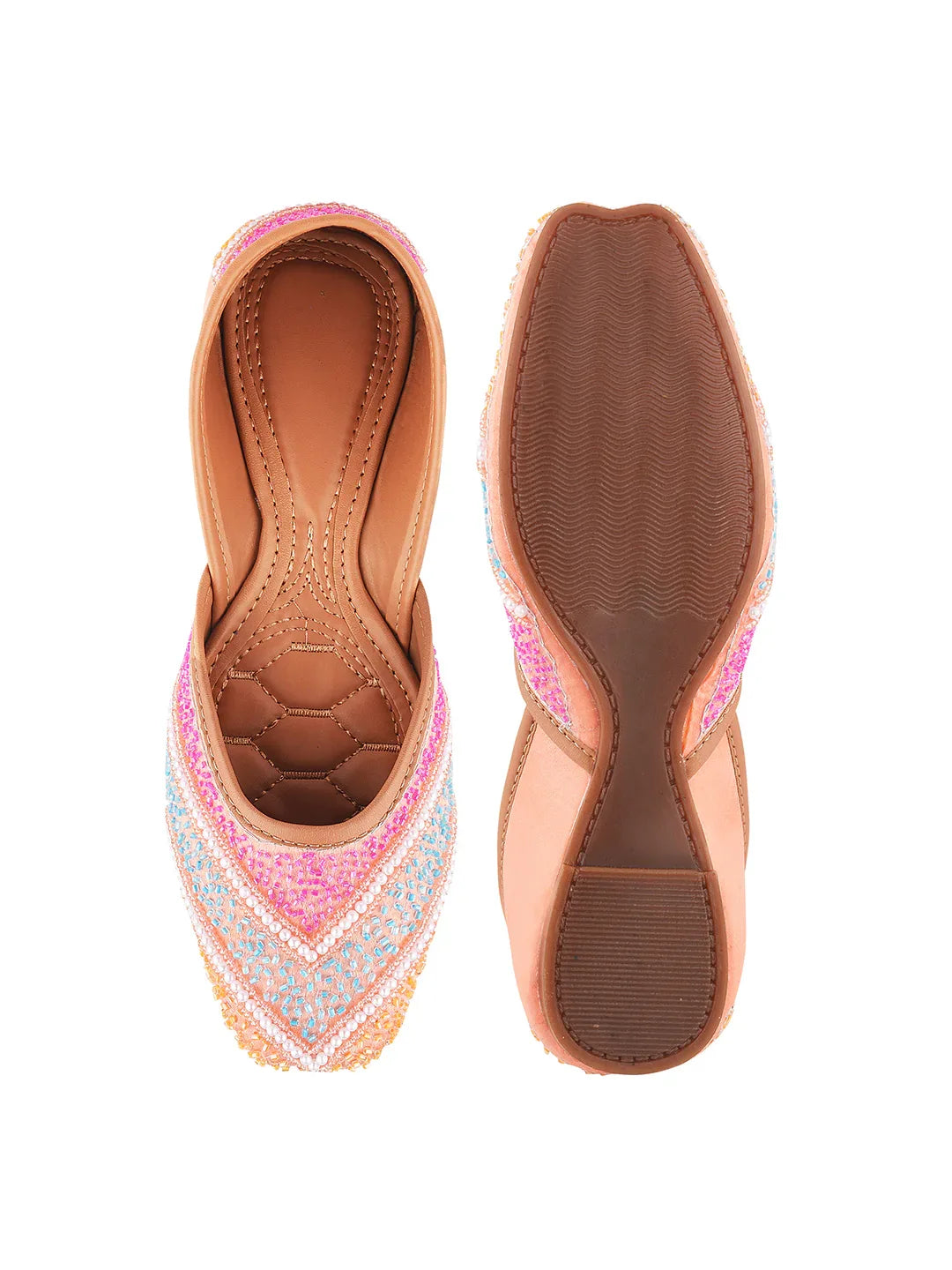 Festive Pastel Work Comfortable Juttis