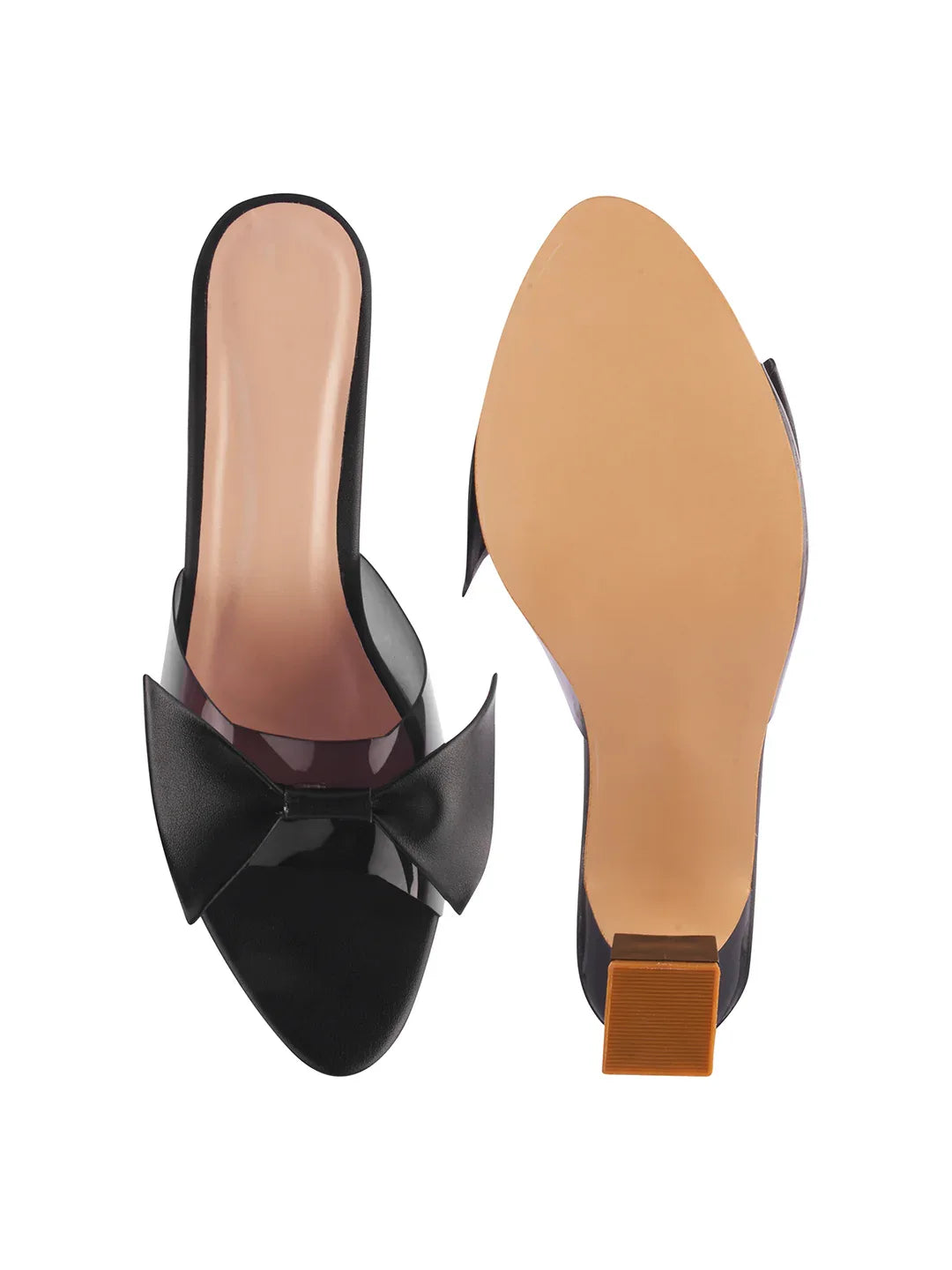 Elegant Bow Transparent Heels