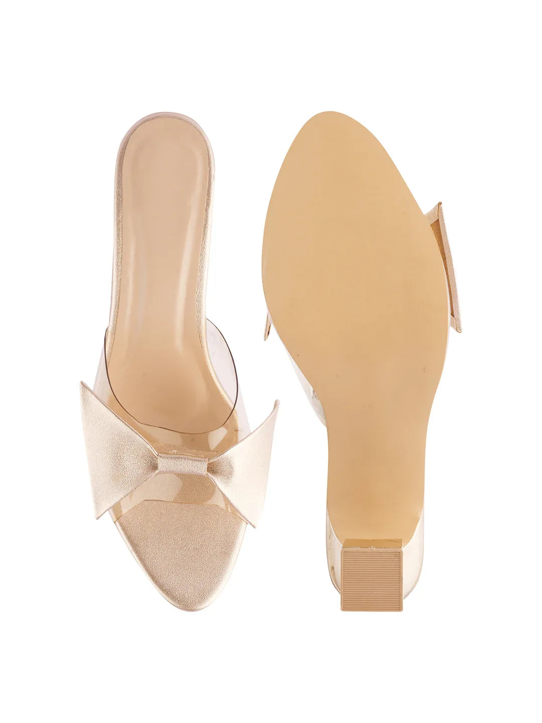 Elegant Bow Transparent Heels
