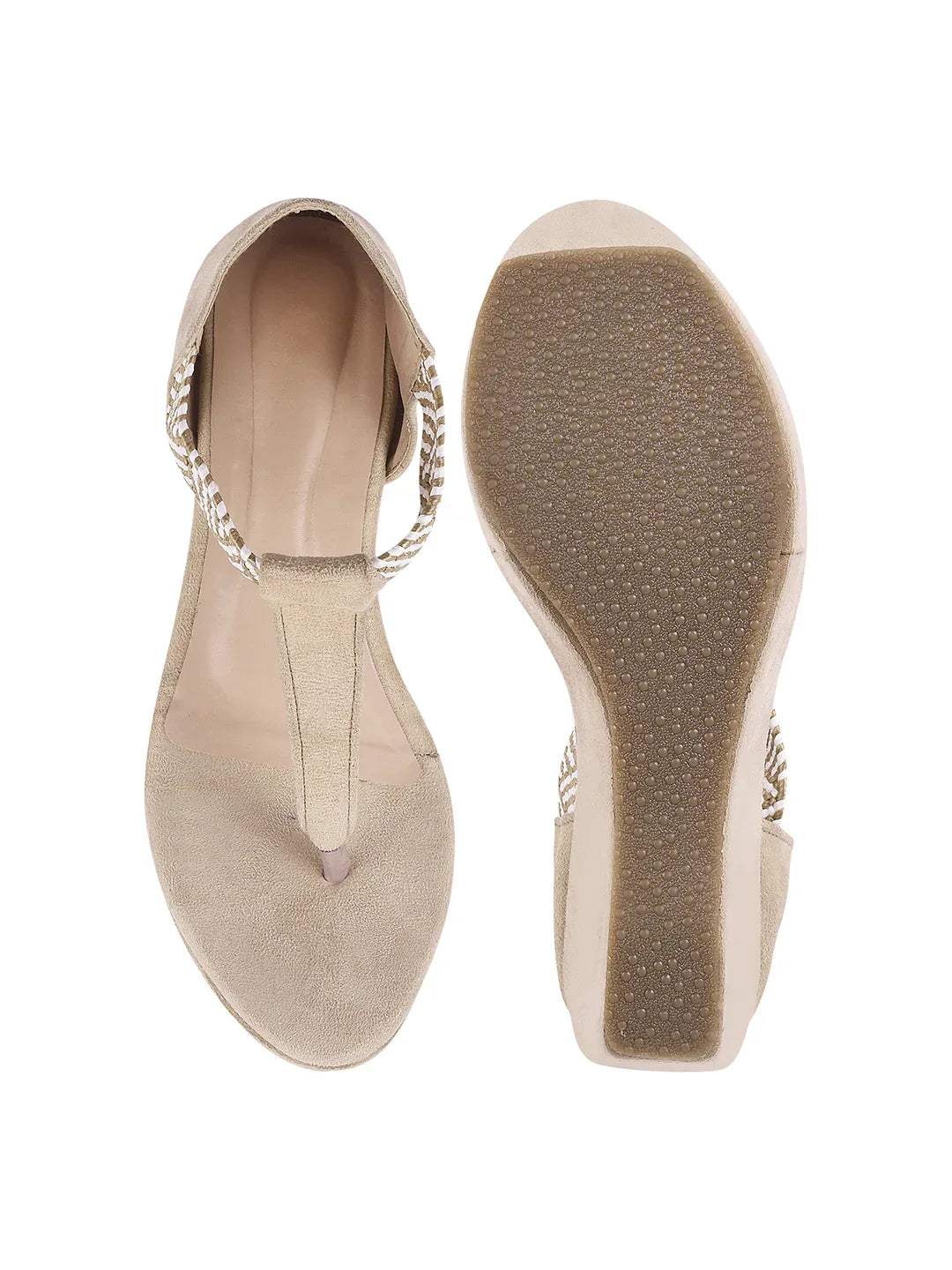 T-Strap Comfort Wedge Sandals