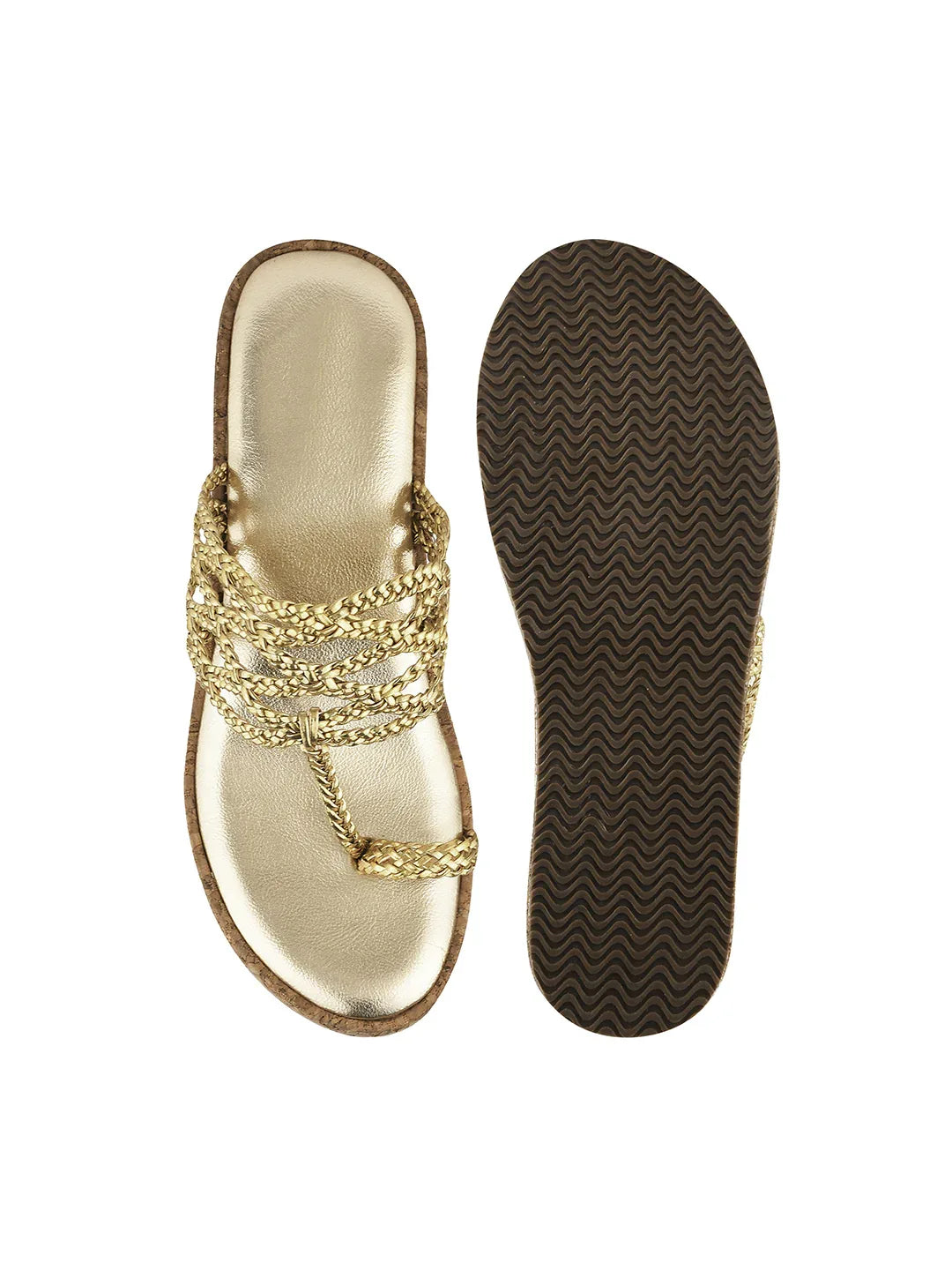 Braided Comfort Cork Wedges