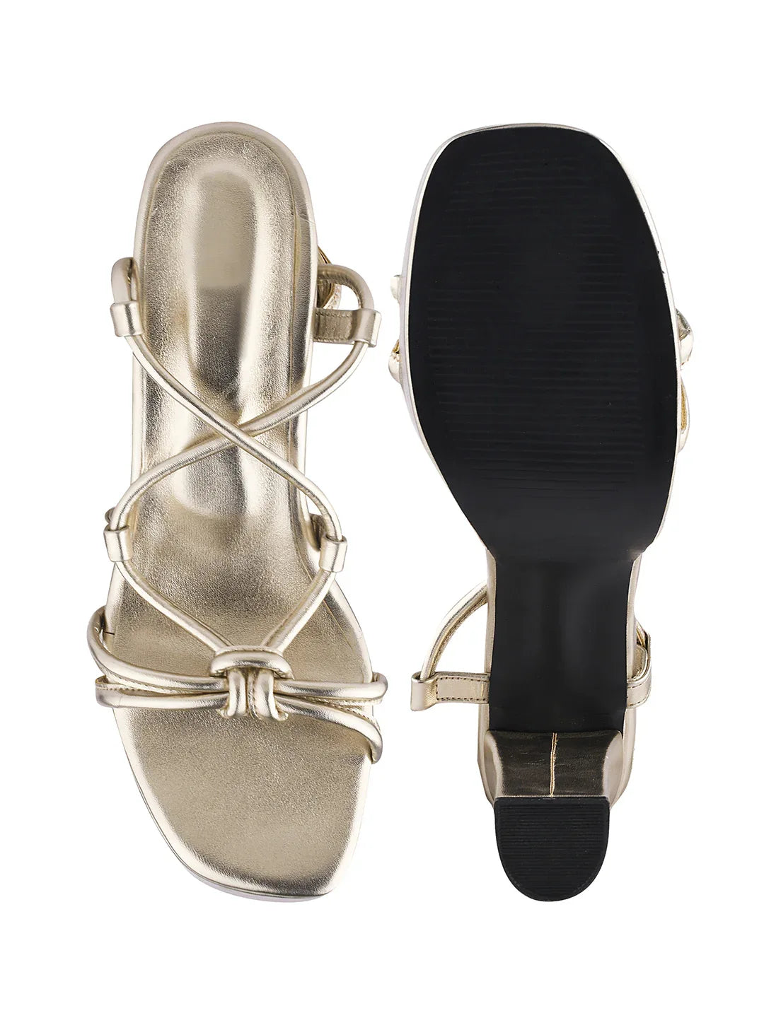Lace-Up Platform Block Heel Sandals