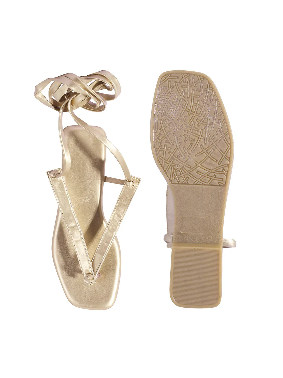 Minimal Tie-Up Strap Flats