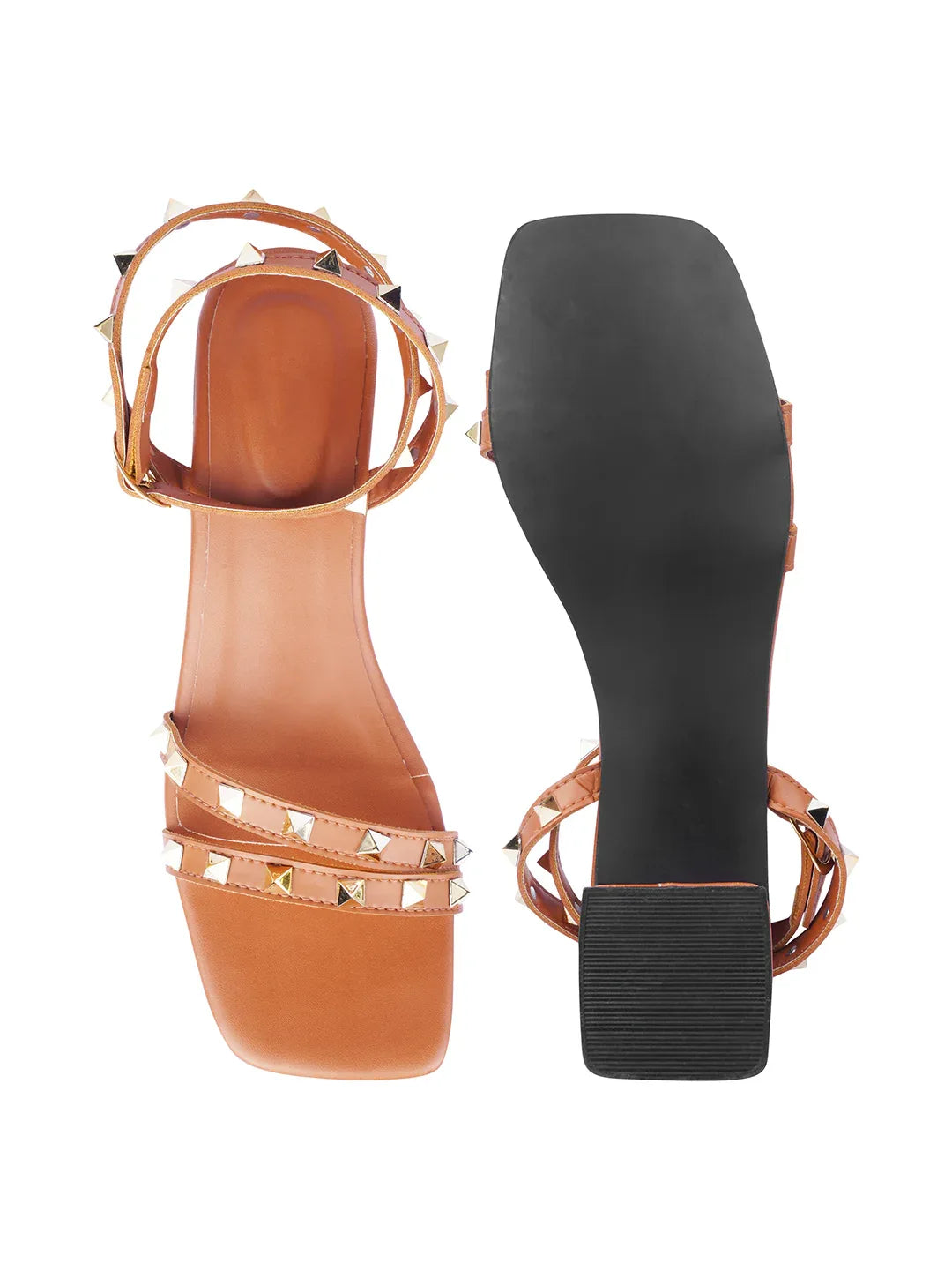 Statement Stud Block Heels