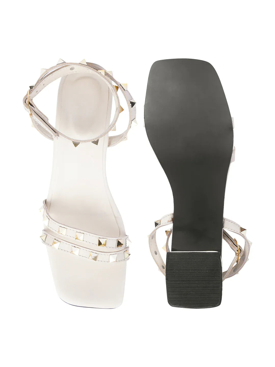 Statement Stud Block Heels