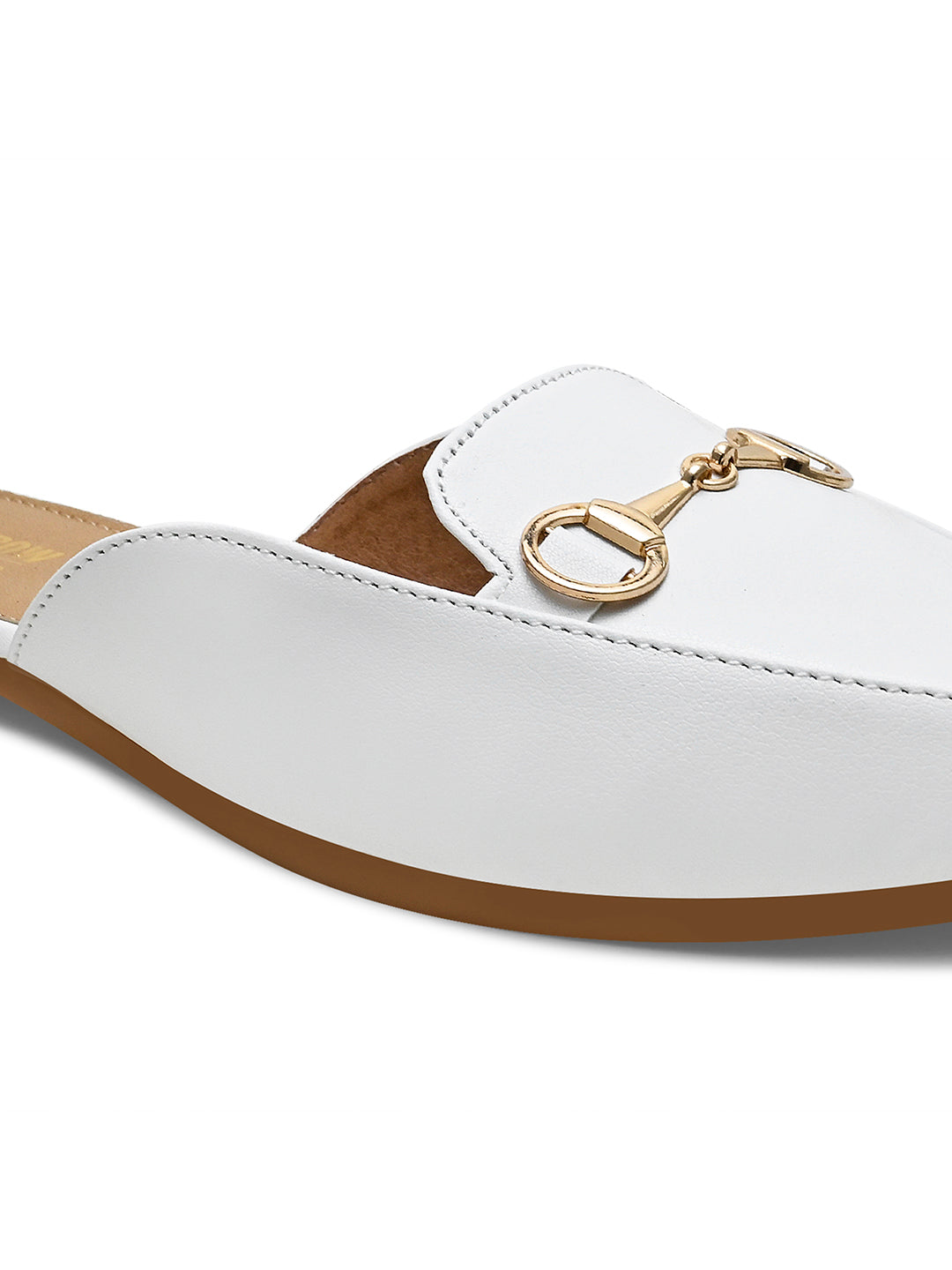 Classic Pointed Toe Mule with Metal Horsebit Detail