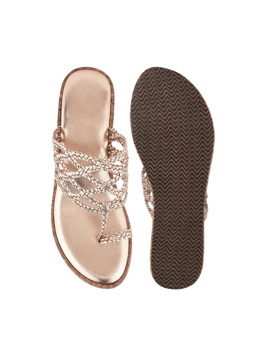 Braided Comfort Cork Wedges