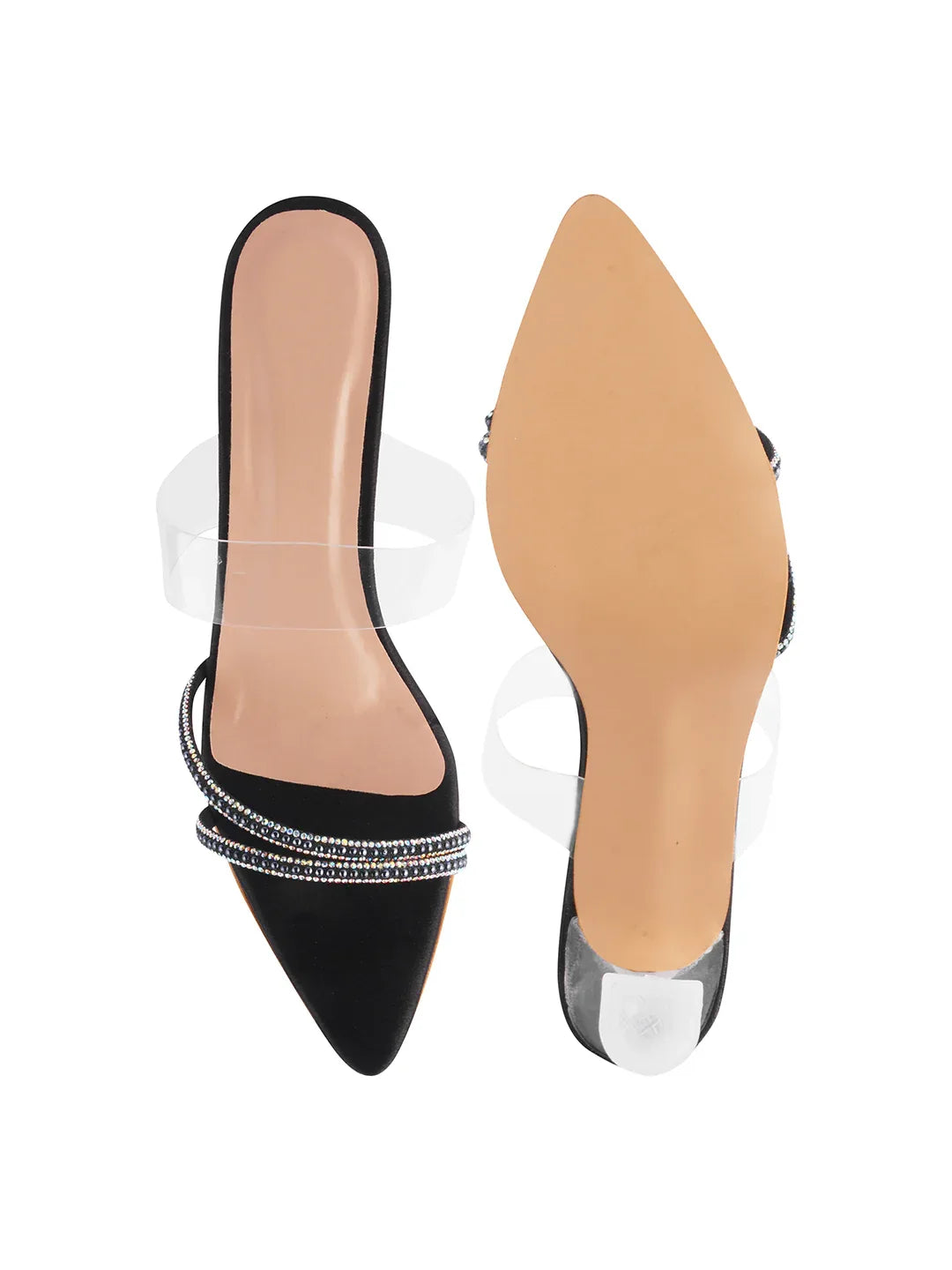 Elegant Pointed Toe Transparent Heels