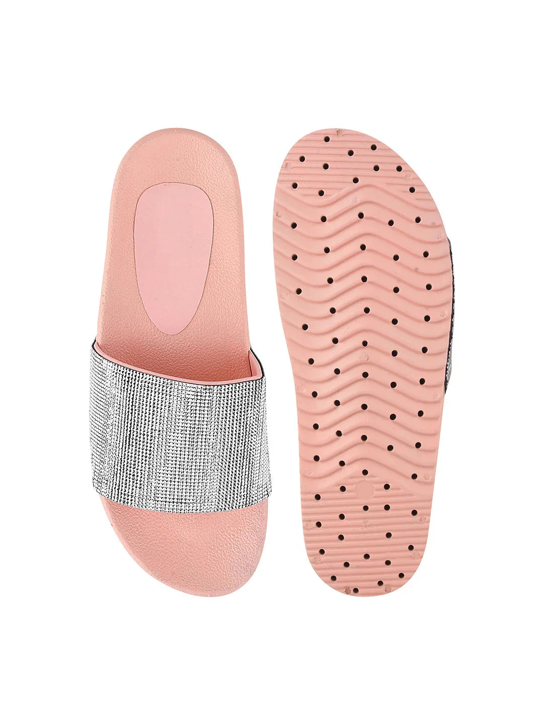 Textured Wide Strap Slides