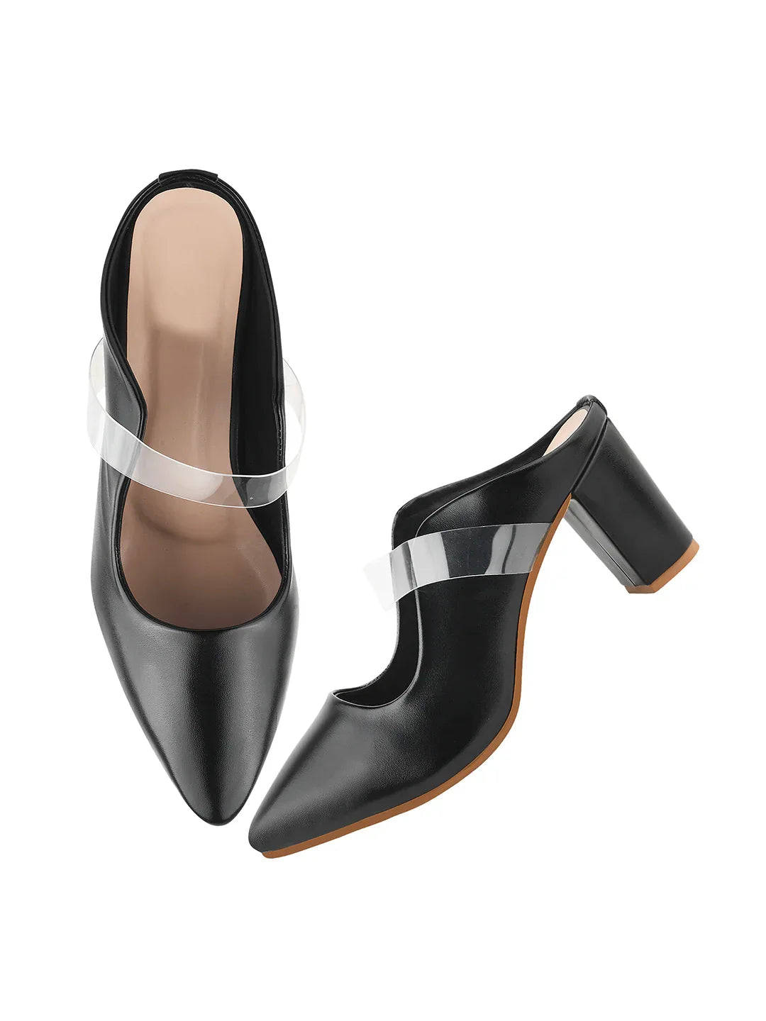 TRYME Comfortable Stylish Alluring Mules Light Weight Trendy Block Heels For Women & Girls