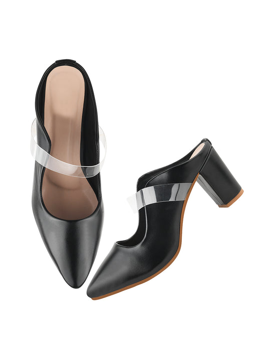 TRYME Comfortable Stylish Alluring Mules Light Weight Trendy Block Heels For Women & Girls