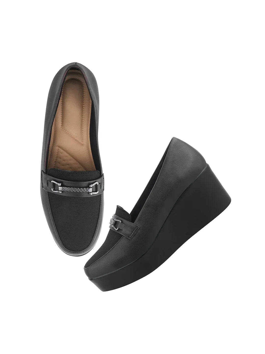 Smart Casual Low Platform Wedge Loafers