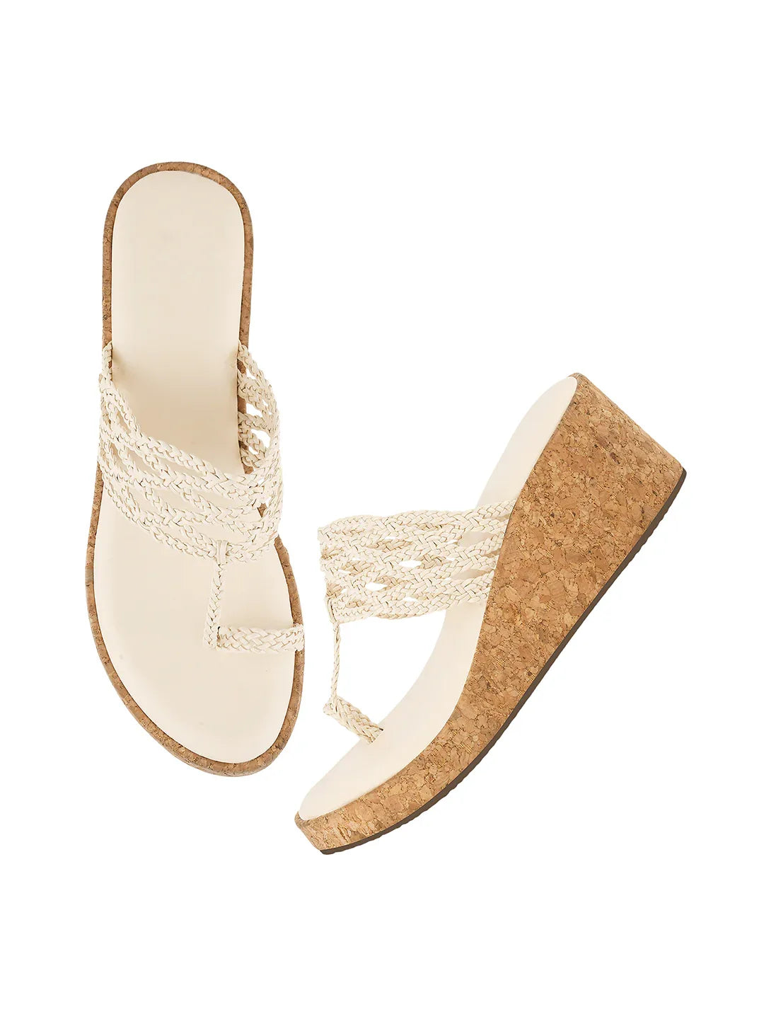 Braided Comfort Cork Wedges
