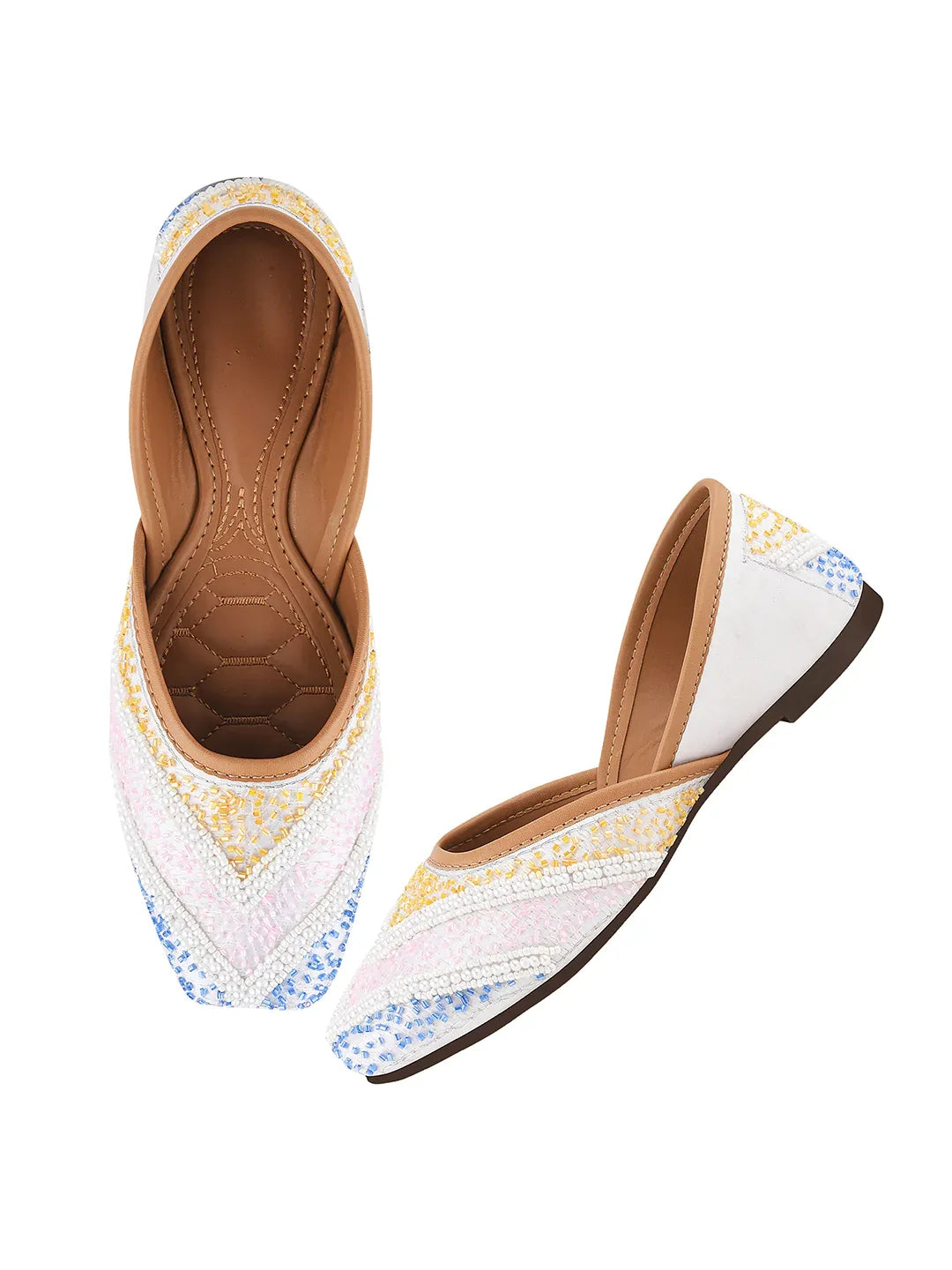 Festive Pastel Work Comfortable Juttis