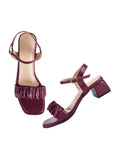 Chic Ruched Block Heel Sandals