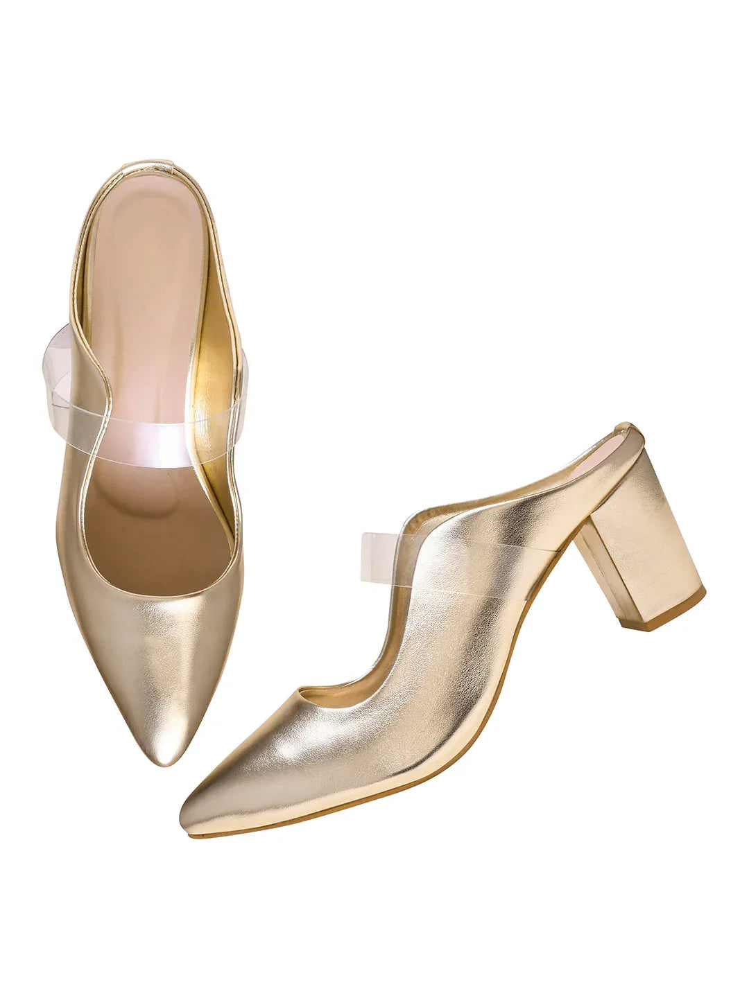 TRYME Comfortable Stylish Alluring Mules Light Weight Trendy Block Heels For Women & Girls