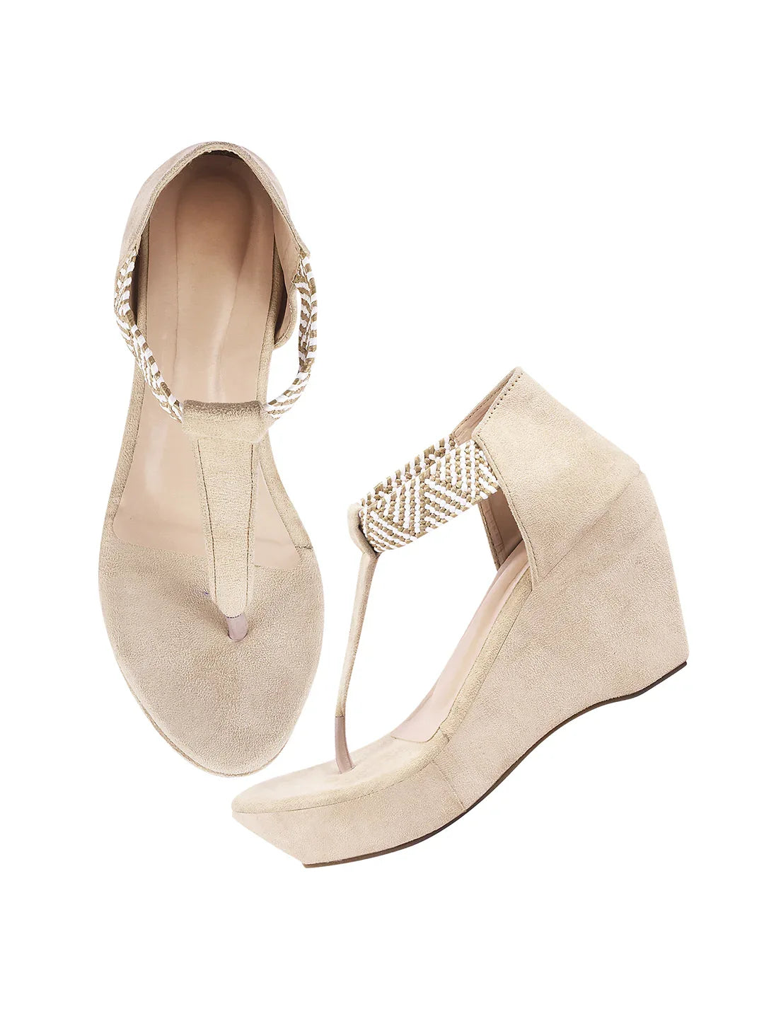 T-Strap Comfort Wedge Sandals