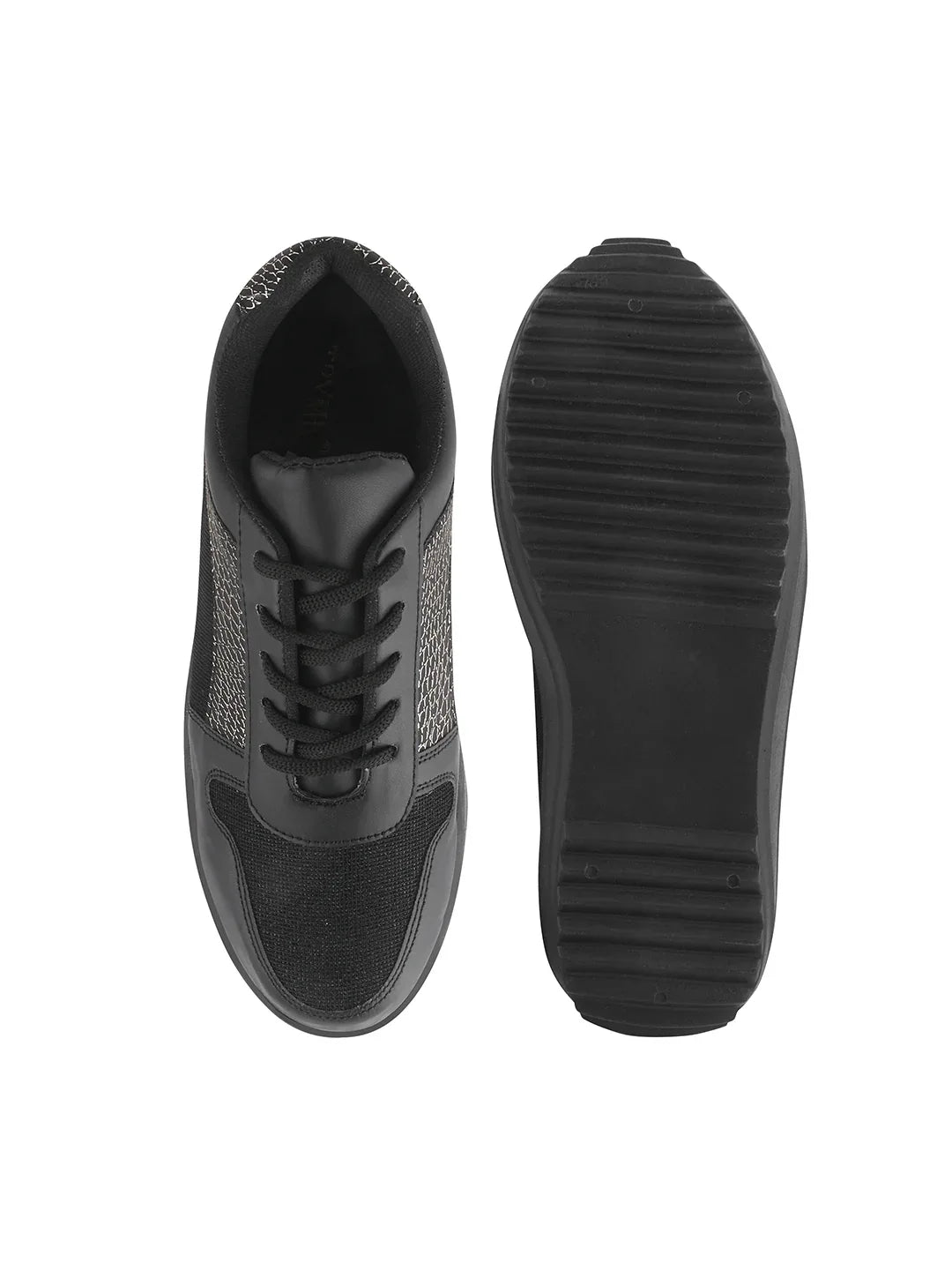 TRYME Bold Casual Mesh Lace Up Sneakers For Women's
