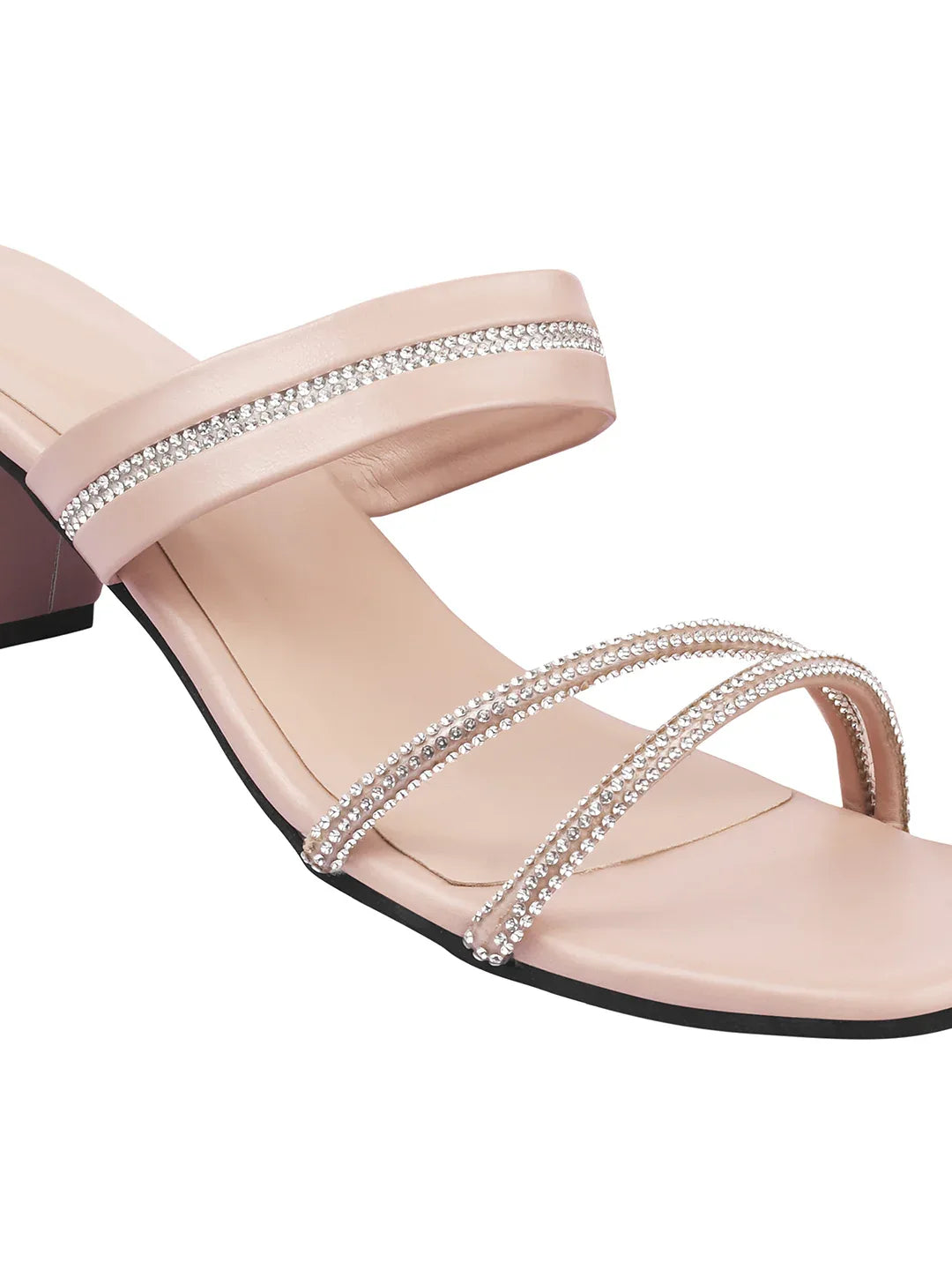 Elegant Shimmer Strap Heels