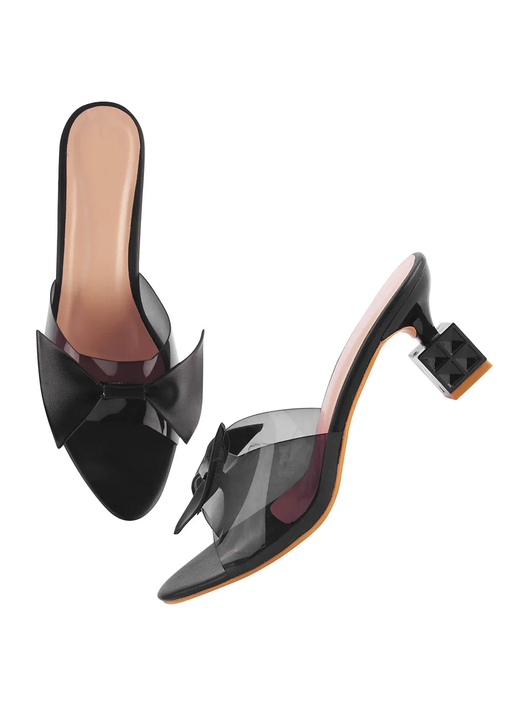 Elegant Bow Transparent Heels