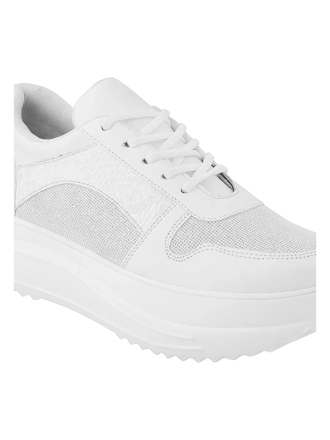 TRYME Bold Casual Mesh Lace Up Sneakers For Women's