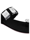 Heritage Silver Detail Toe-Post Flats